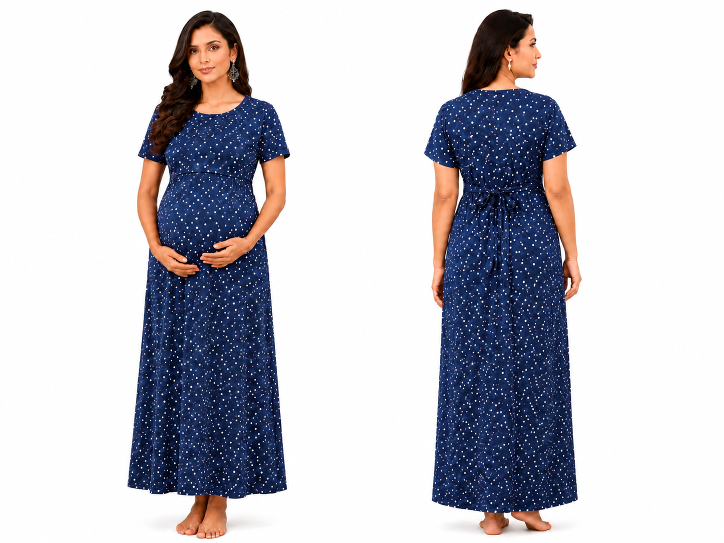 Grey Rainbow Polka-Dot Pull-Up Loungewear