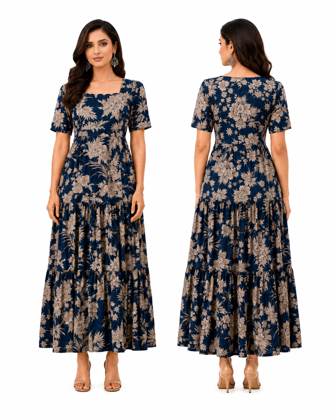 Floral Print Nursing Dress