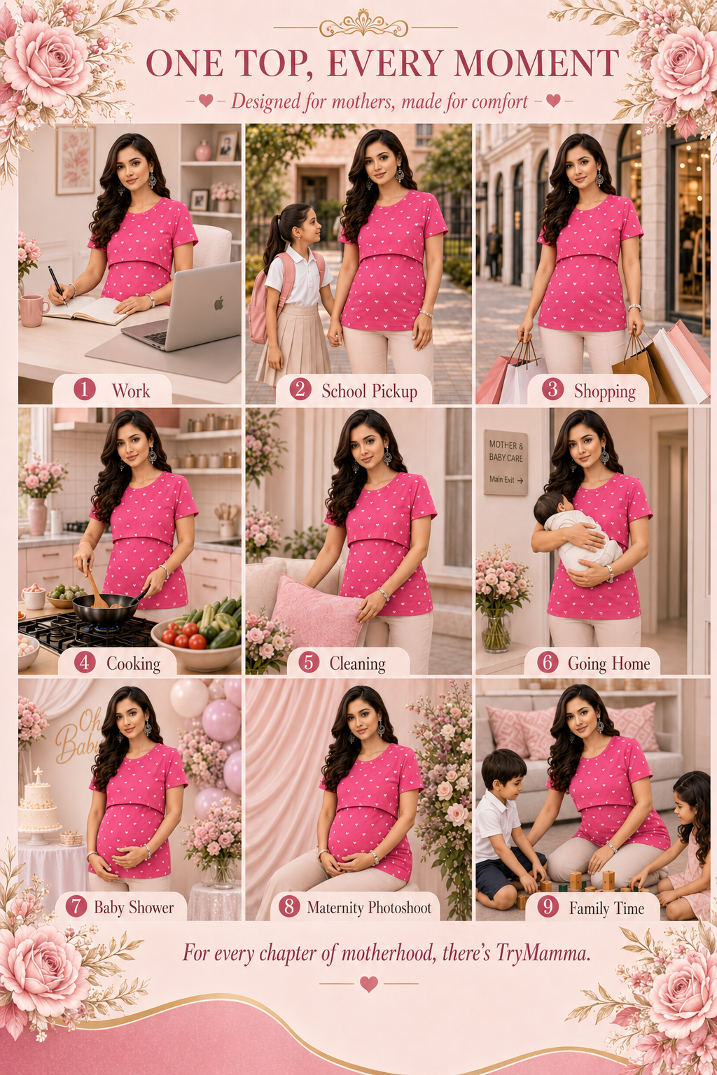 Pink Heart Feeding T-Shirt