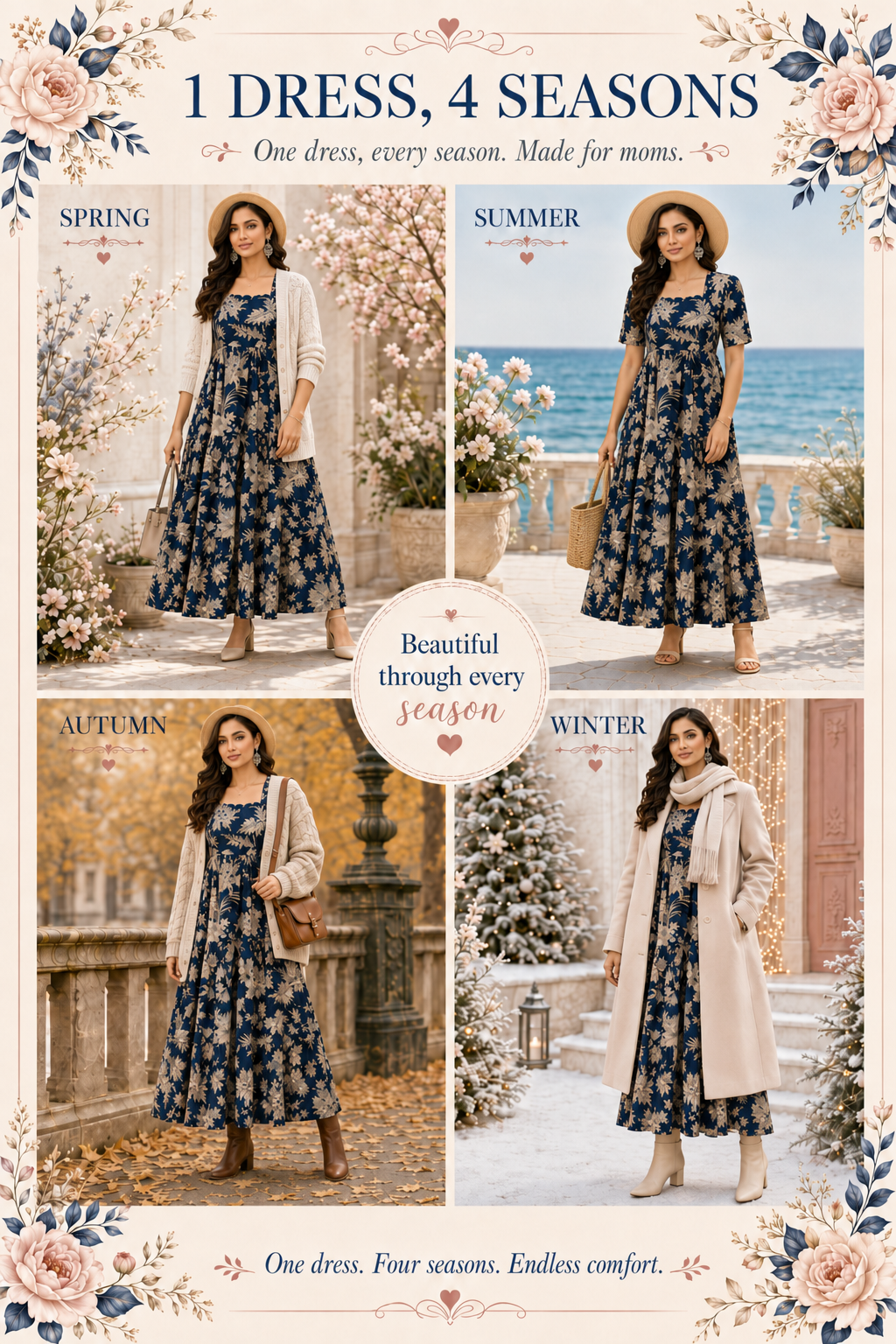 Floral Print Nursing Dress