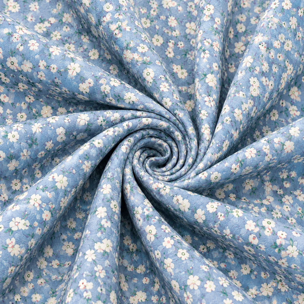 Small Flower Print Nursing Dress - Blue