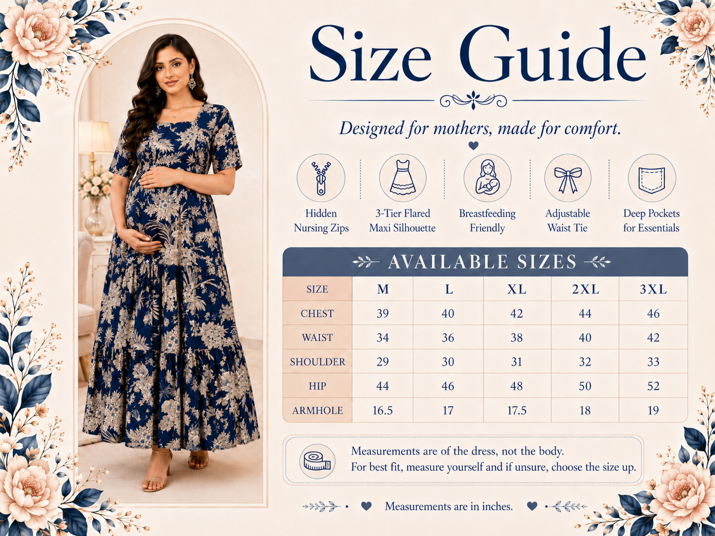 Floral Print Nursing Dress