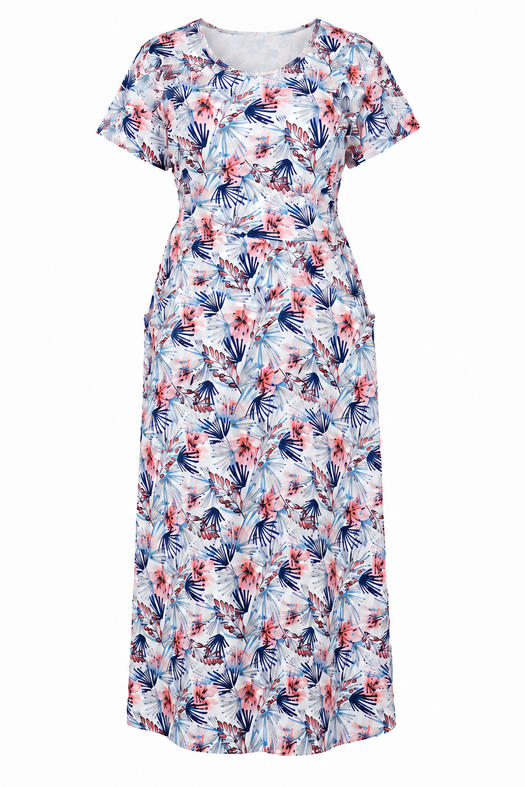 White with Blue and Orange Flower Pull-Up Sleepwear