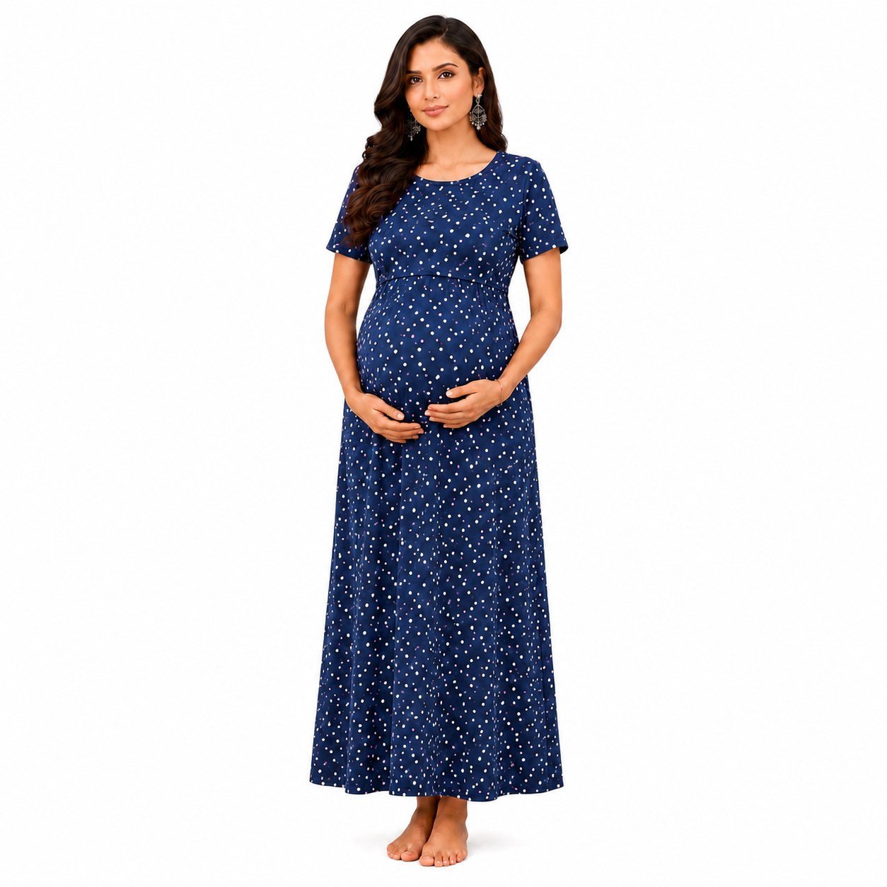 Grey Rainbow Polka-Dot Pull-Up Loungewear