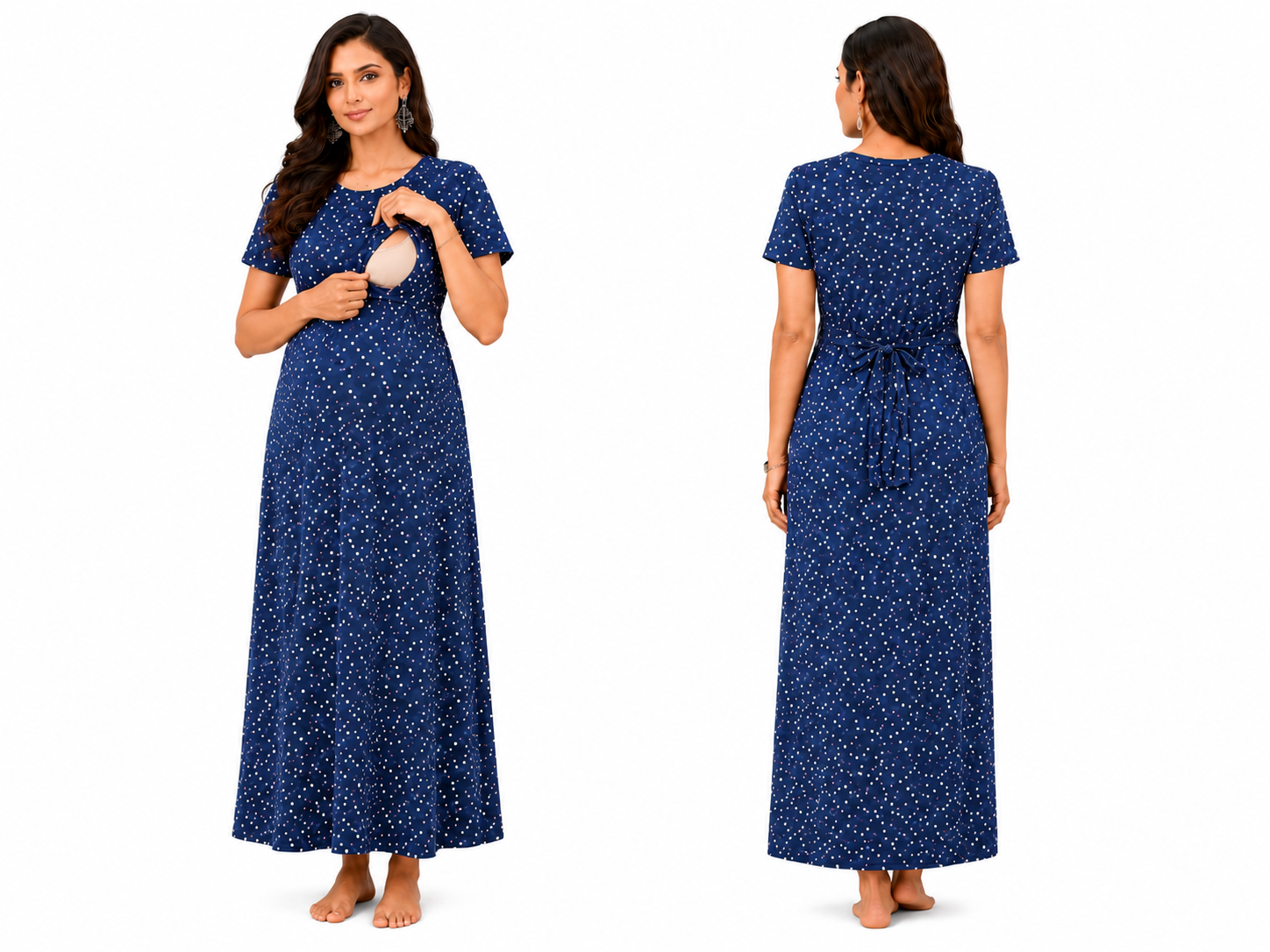 Grey Rainbow Polka-Dot Pull-Up Loungewear