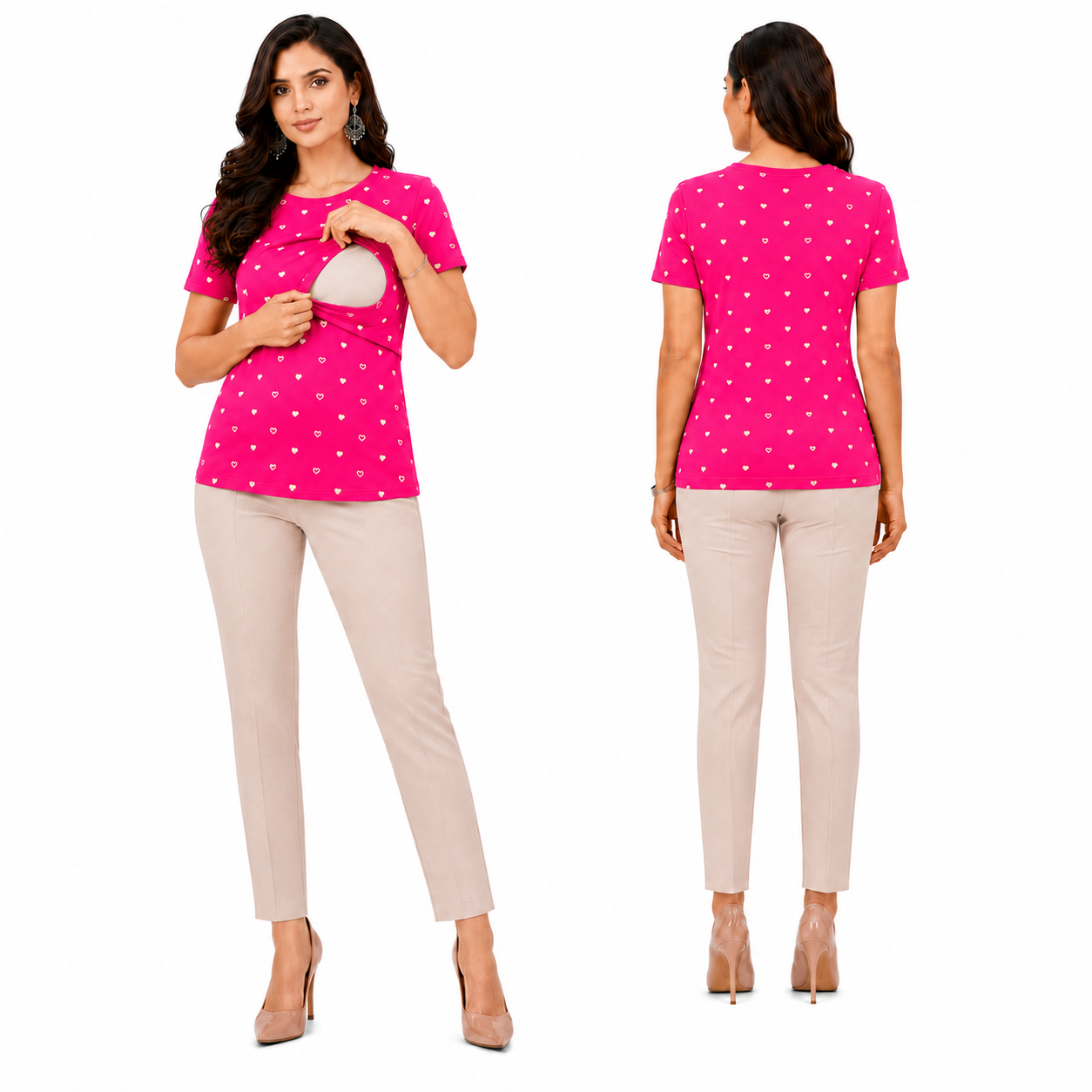 Pink Heart Feeding T-Shirt