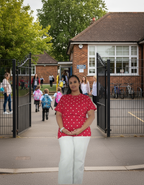 Mamma Cotton Maternity & Nursing Top – Red Polka Dot Feeding Tee