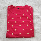 Red and Beige Polka-Dot Feeding T-Shirt