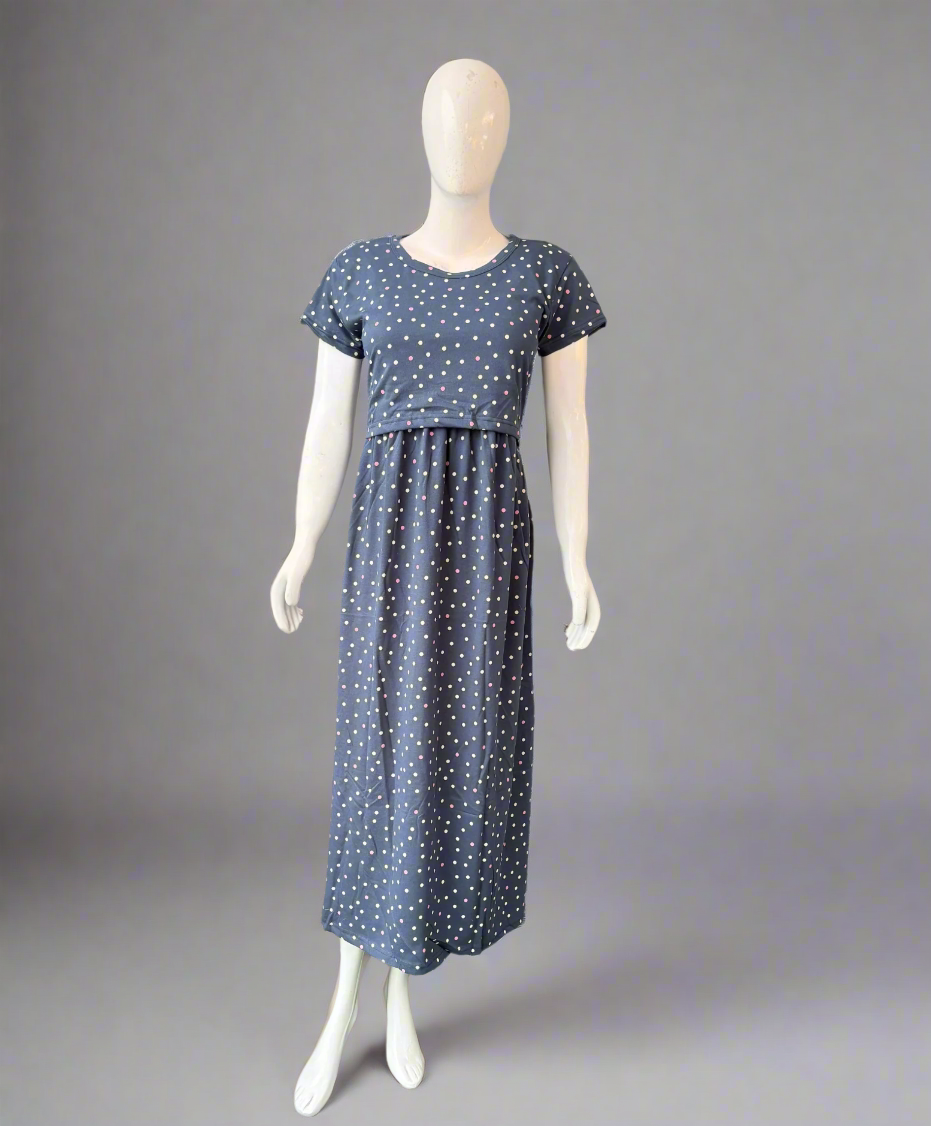 Grey Rainbow Polka-Dot Pull-Up Loungewear