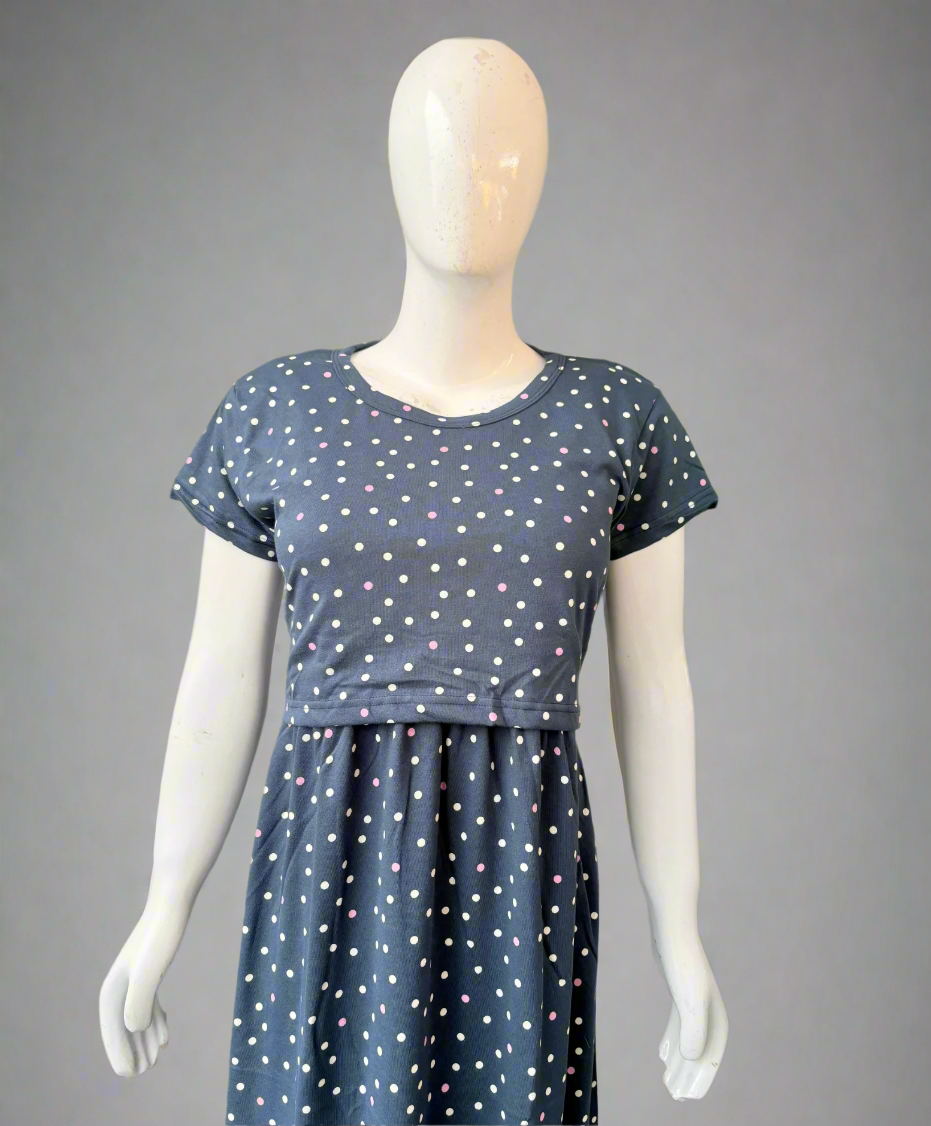 Grey Rainbow Polka-Dot Pull-Up Loungewear