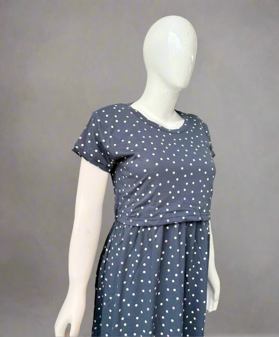 Grey Rainbow Polka-Dot Pull-Up Loungewear