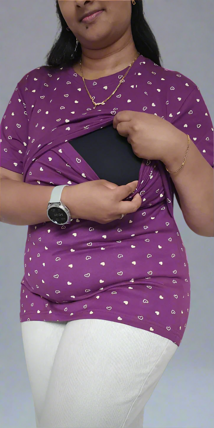 Purple Heart Feeding T-Shirt