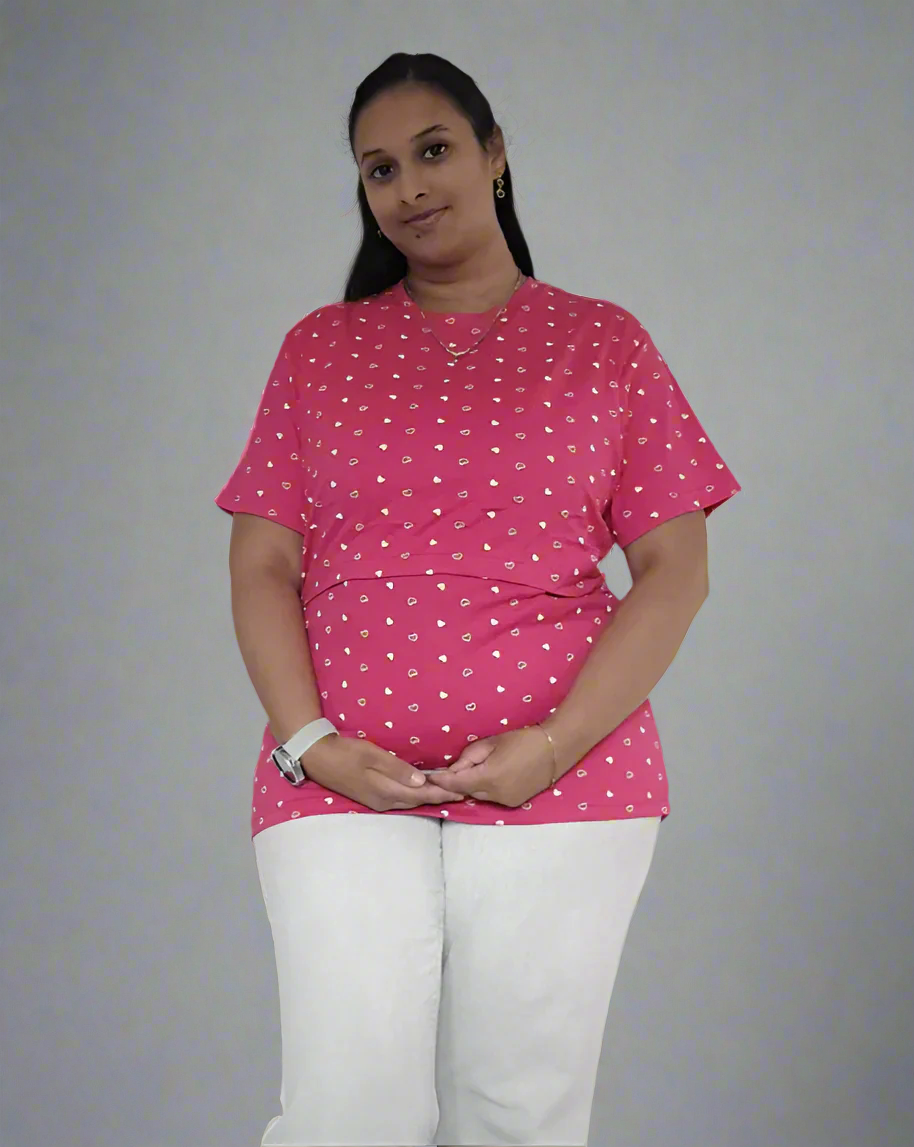 Pink Heart Feeding T-Shirt
