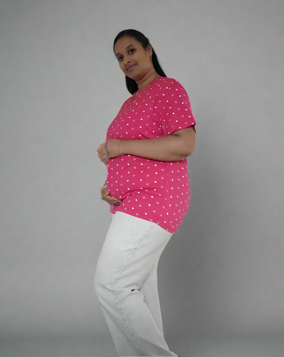 Pink Heart Feeding T-Shirt