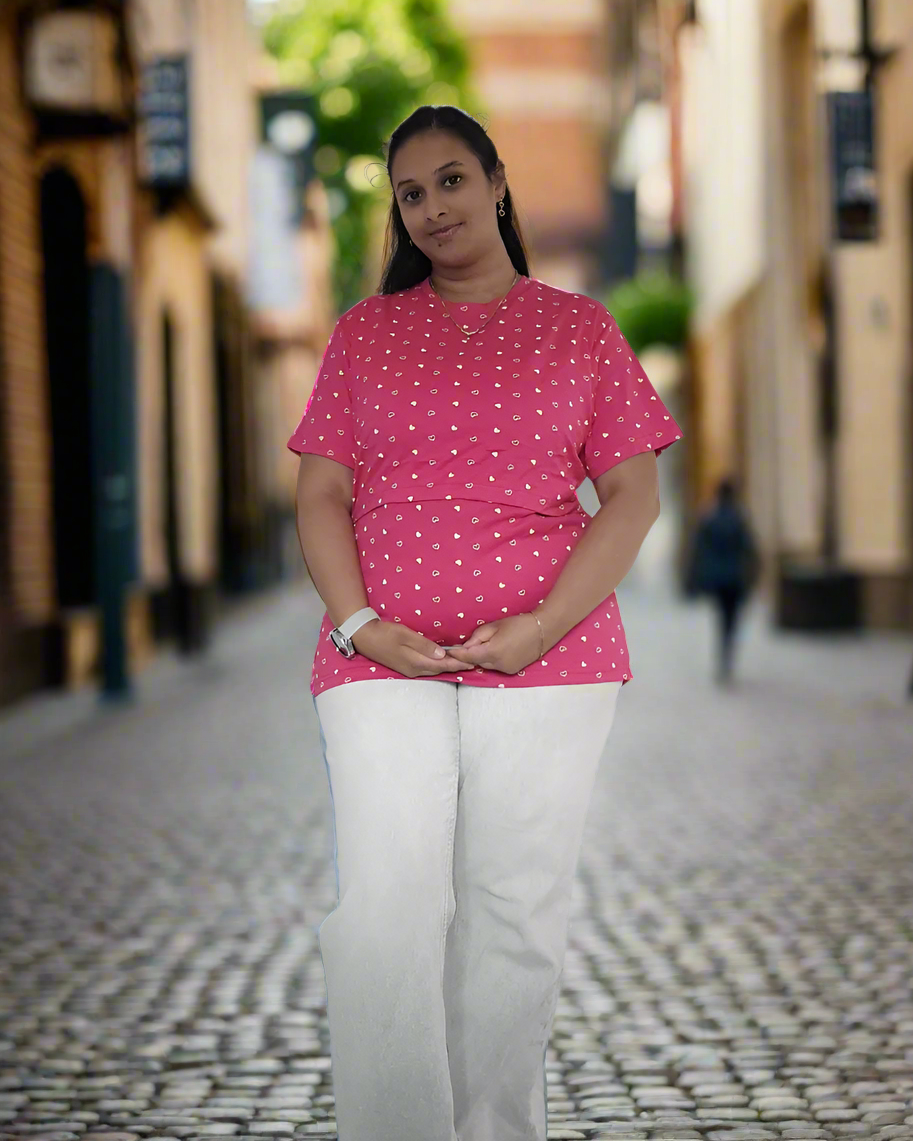 Pink Heart Feeding T-Shirt