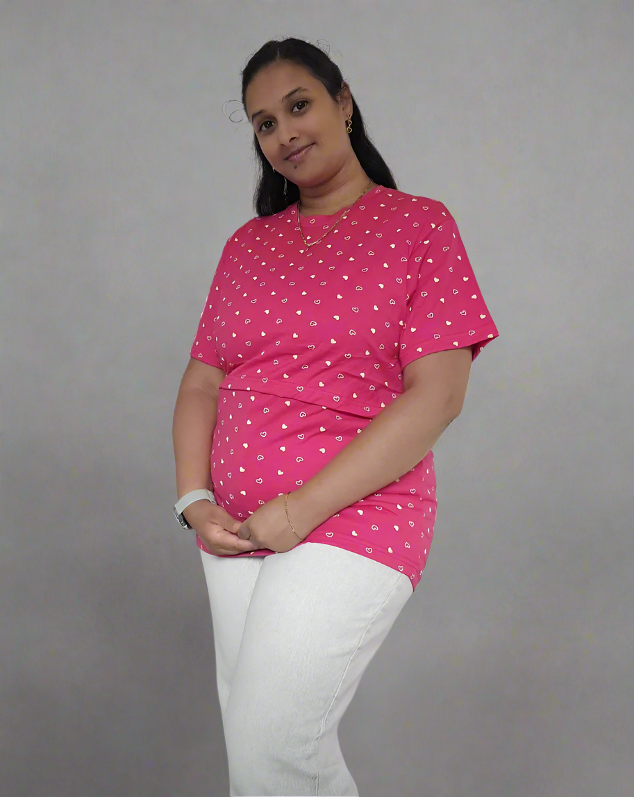 Pink Heart Feeding T-Shirt