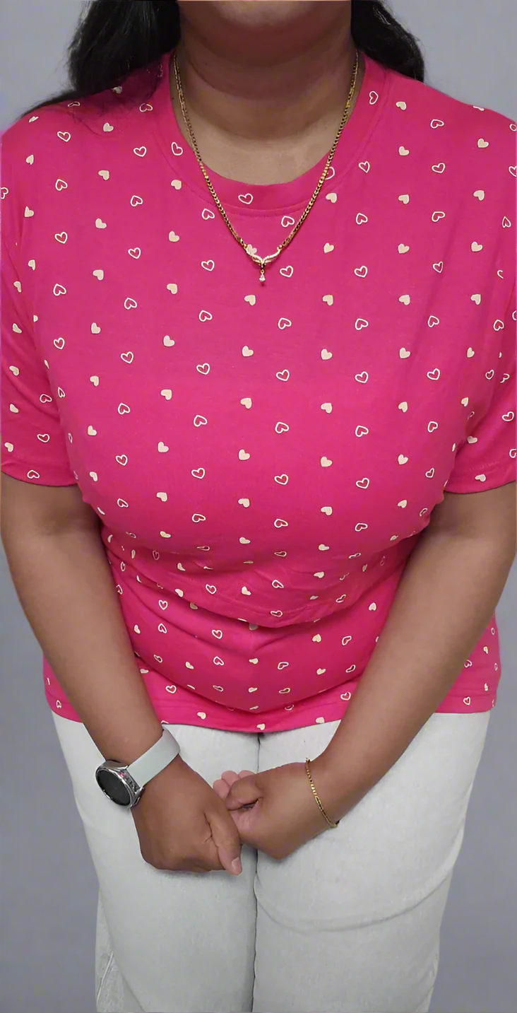 Pink Heart Feeding T-Shirt