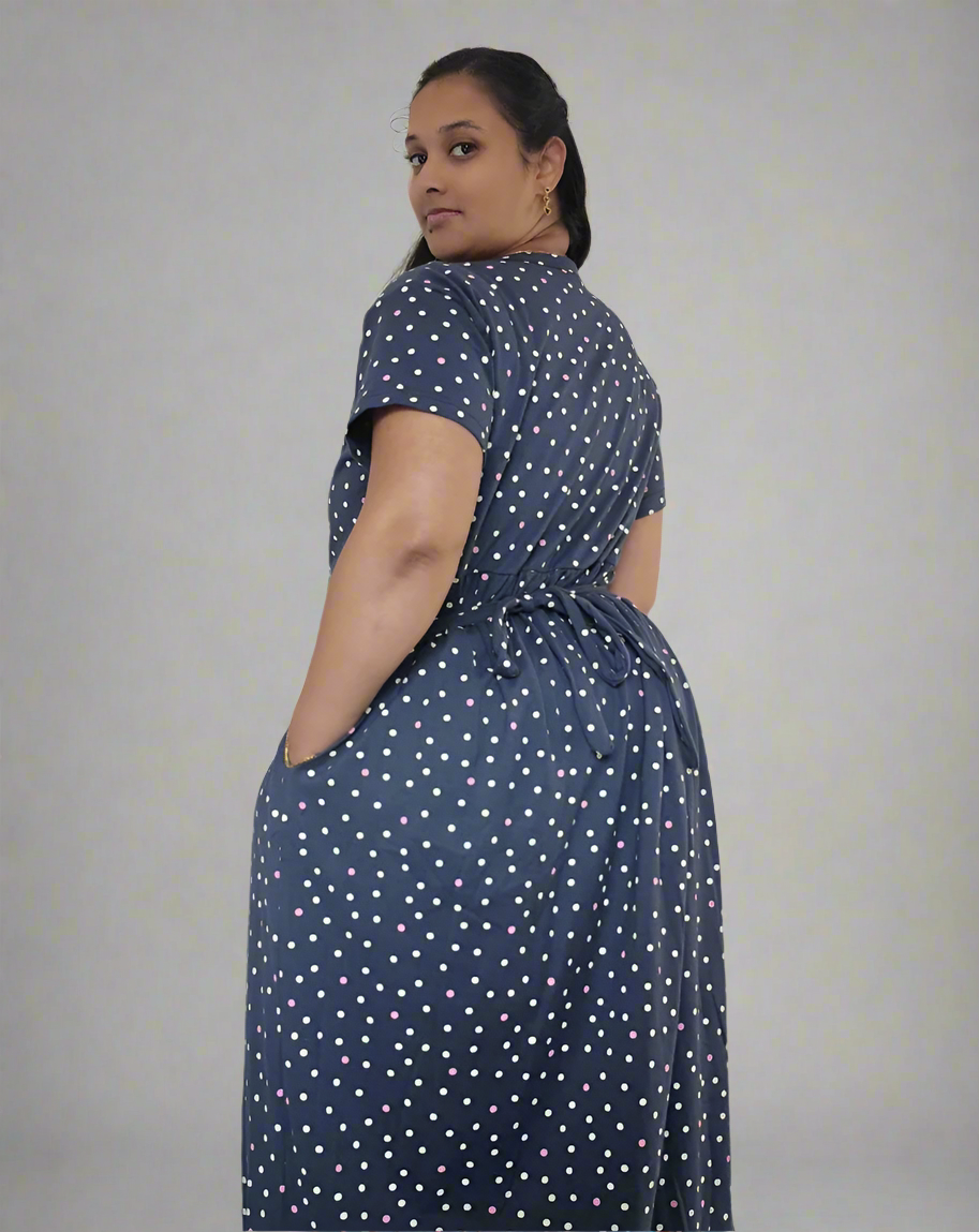 Grey Rainbow Polka-Dot Pull-Up Loungewear