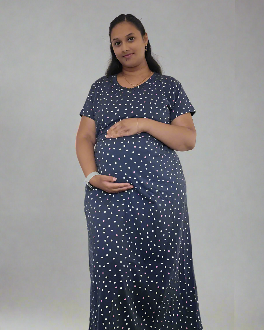 Grey Rainbow Polka-Dot Pull-Up Loungewear