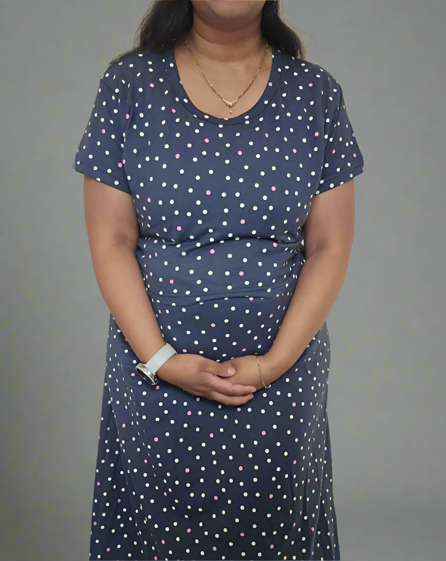 Grey Rainbow Polka-Dot Pull-Up Loungewear