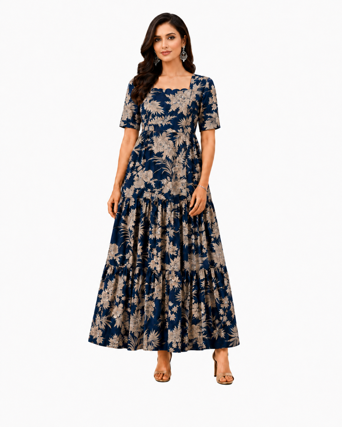 Floral Print Nursing Dress