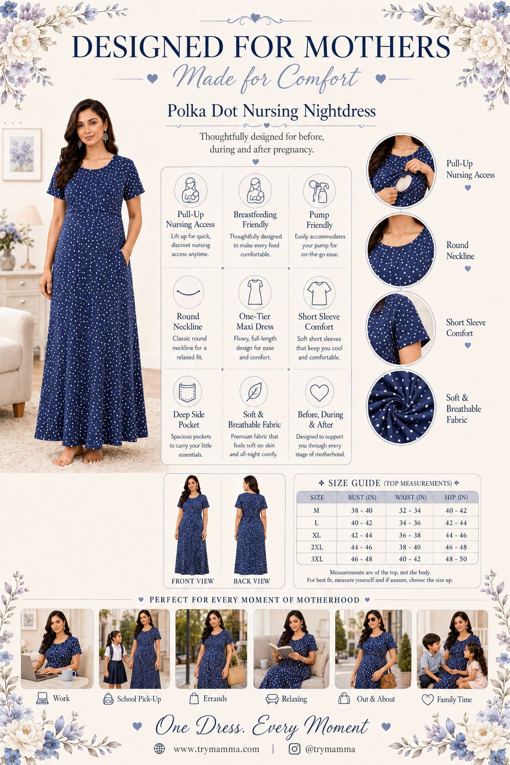 Grey Rainbow Polka-Dot Pull-Up Loungewear