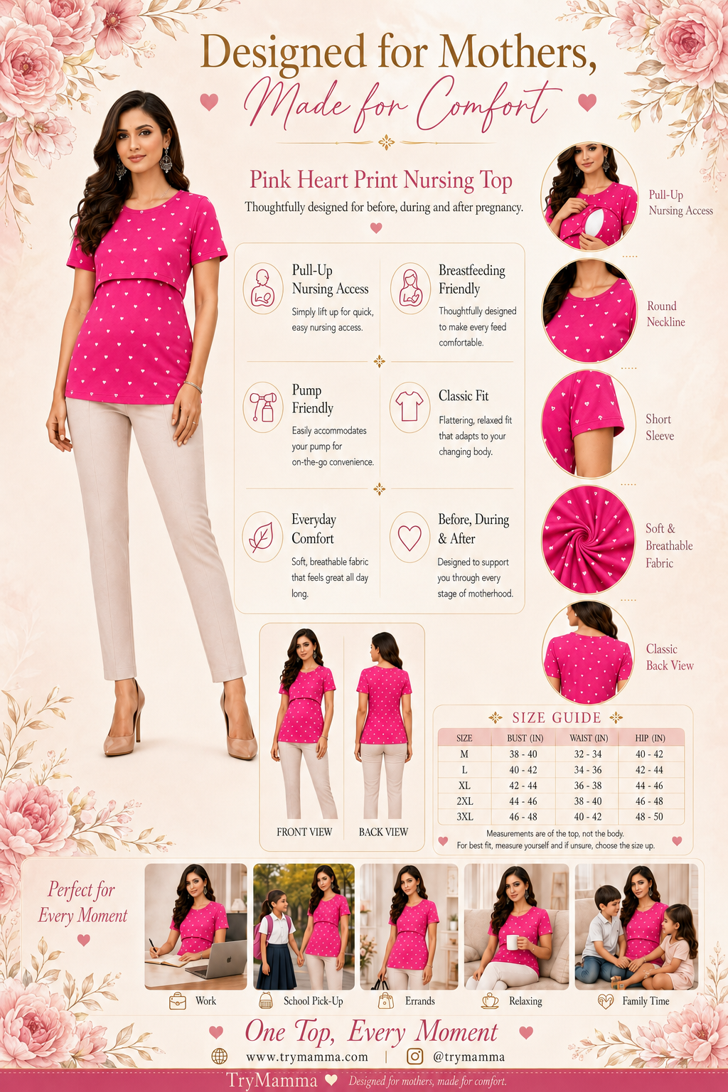 Pink Heart Feeding T-Shirt