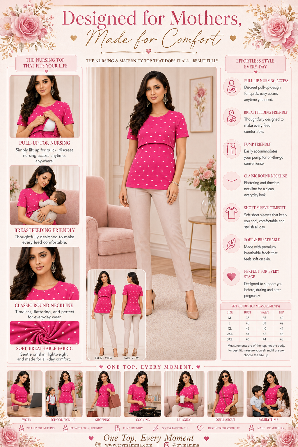 Pink Heart Feeding T-Shirt