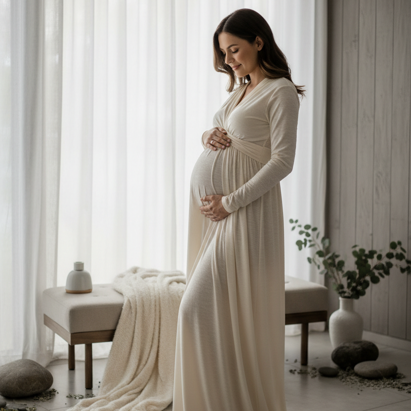pregnant women waiting for her baby to be born with love